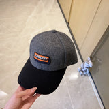 Close-up detail view of Burberry unisex cap