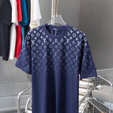 Back view of Louis Vuitton cotton t-shirt with signature branding