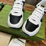 Gucci fresh white-and-black luxury sneakers view 7 signature lace-up style