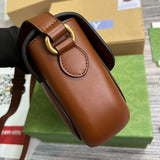 Side view of considered structured handbag