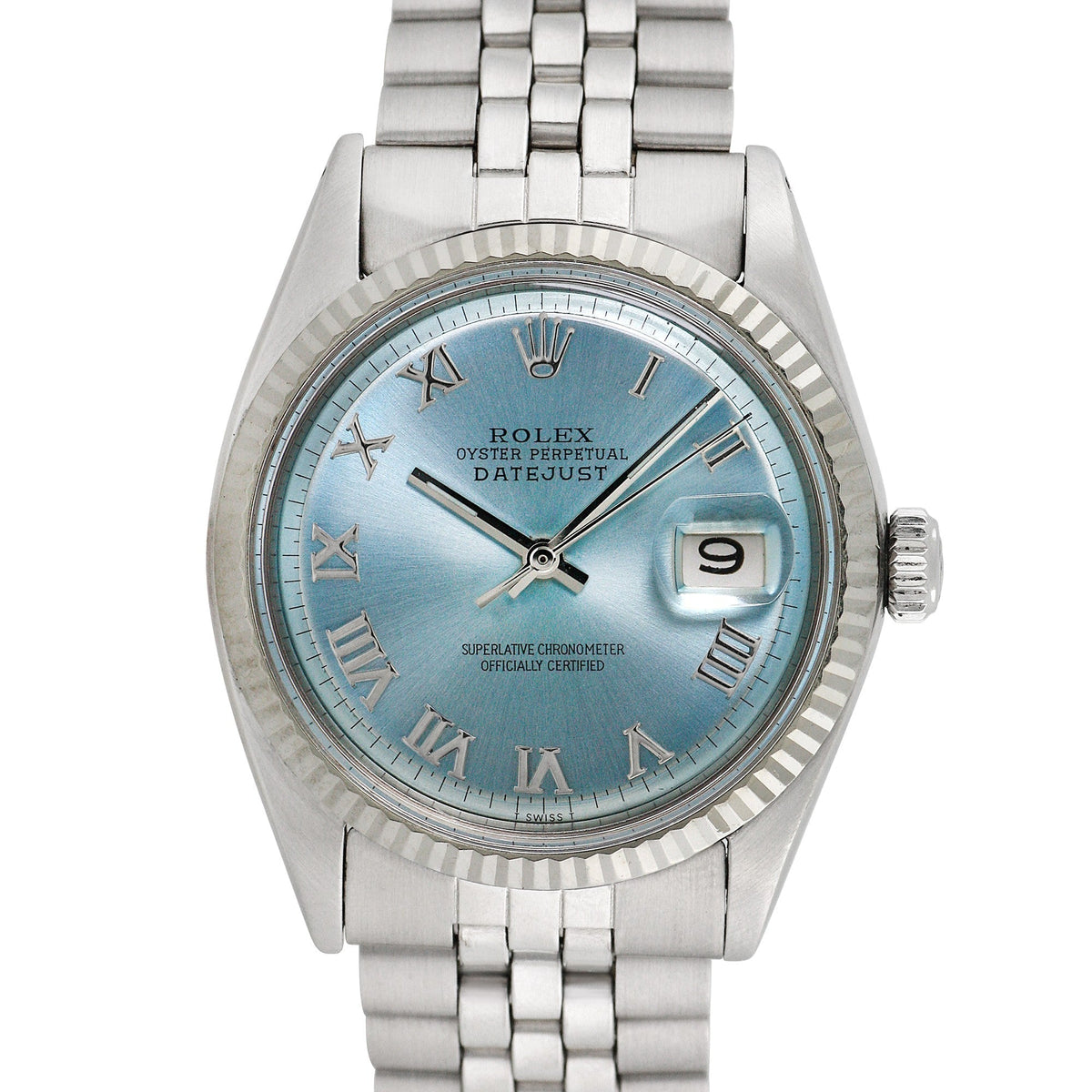 Side view of Rolex men's watch