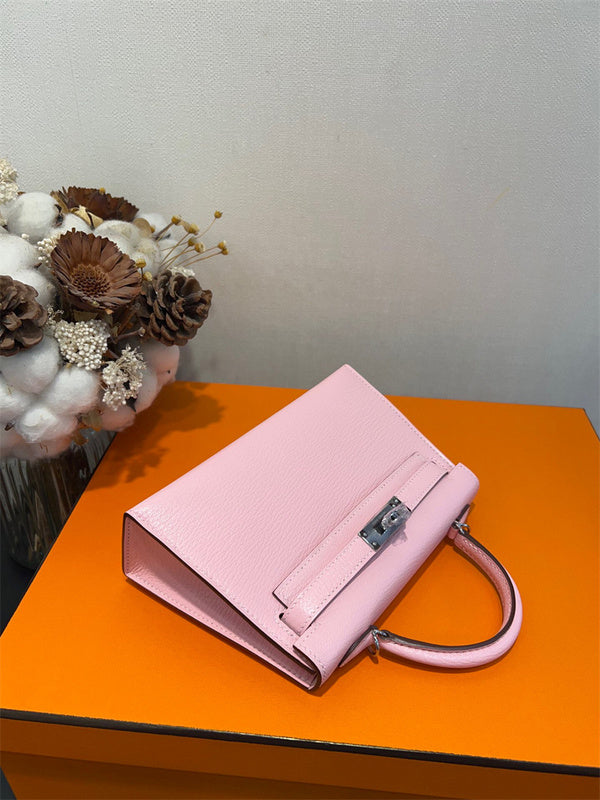 Side view of statement structured handbag