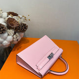 Side view of statement structured handbag