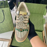 Gucci classic monochrome luxury sneakers view 9 retro runner design