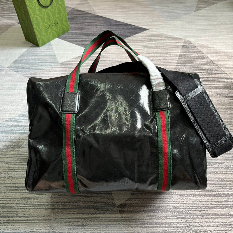 Front view of structured polished women's handbag – women's statement bag