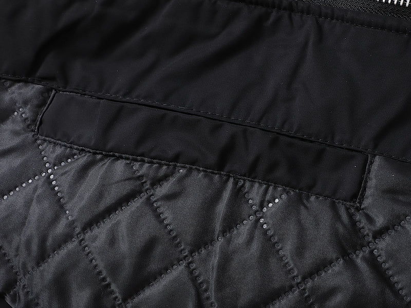 Side profile of Louis Vuitton luxury clothing with monogram-inspired silhouette