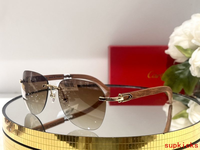 Angled view of Cartier unisex sunglasses