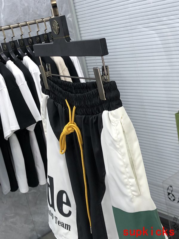Front view of Rhude luxury clothing with streetwear-inspired cut