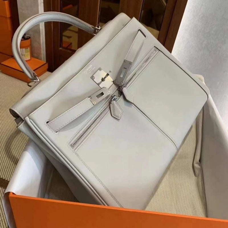 Sophisticated bag shown from front angle