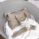 Handle and strap detail of signature premium women's handbag – women's everyday handbag