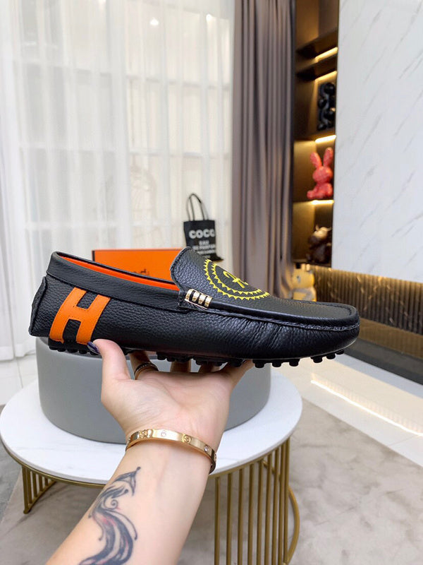 Hermès Chocolate Brown Loafer Flats - Lifestyle Styling Shot