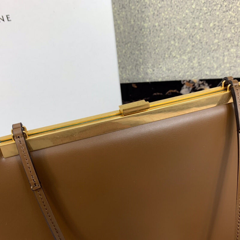 Side profile of structured refined women's handbag – women's everyday handbag