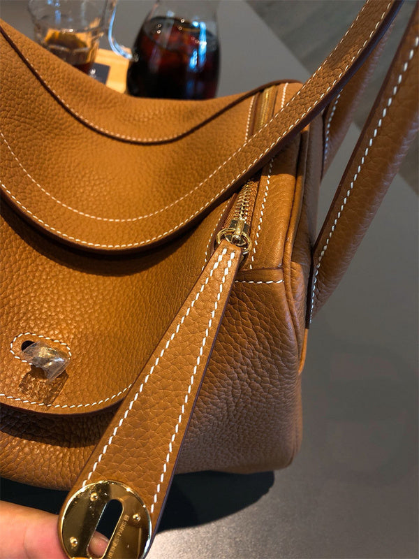 Sleek bag shown from front angle