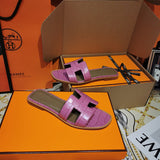 Hermès Burgundy Block Heel Sandals - Sole Detail View