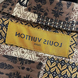 Front view of Louis Vuitton luxury clothing with logo-detail design