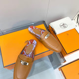 Hermès Camel Gladiator Sandals - Lifestyle Styling Shot