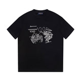 Side profile of Louis Vuitton cotton t-shirt with monogram-inspired silhouette