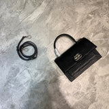 Understated Premium PU Leather Handbag - Chic Everyday Appeal | Women's Premium Handbag #849 - side angle view (image 2) of designer-inspired handbag
