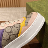 Gucci neutral cream luxury sneakers view 5 signature lace-up style