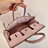  modern satchel detail view showing craftsmanship