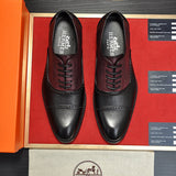 Hermès Red Pointed-Toe Flats - Back View