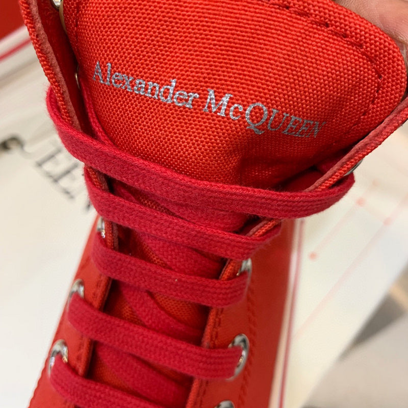 Alexander McQueen Camel Block Heel Pumps - Heel Detail View