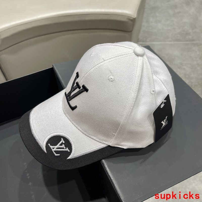 Close-up detail view of Louis Vuitton unisex cap