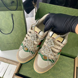 Gucci classic monochrome luxury sneakers view 5 retro runner design
