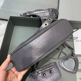 Structured Premium PU Leather Handbag - Smooth Faux-Leather Exterior | Women's Designer-Inspired Purse #382 - hardware and detail close-up (image 5) of designer-inspired handbag