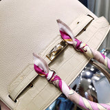 Side view of crisp structured handbag