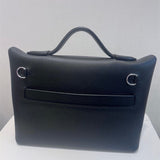 Side view of fluid structured handbag