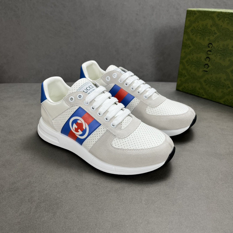 Gucci bold contrast luxury sneakers view 9 sleek tonal finish