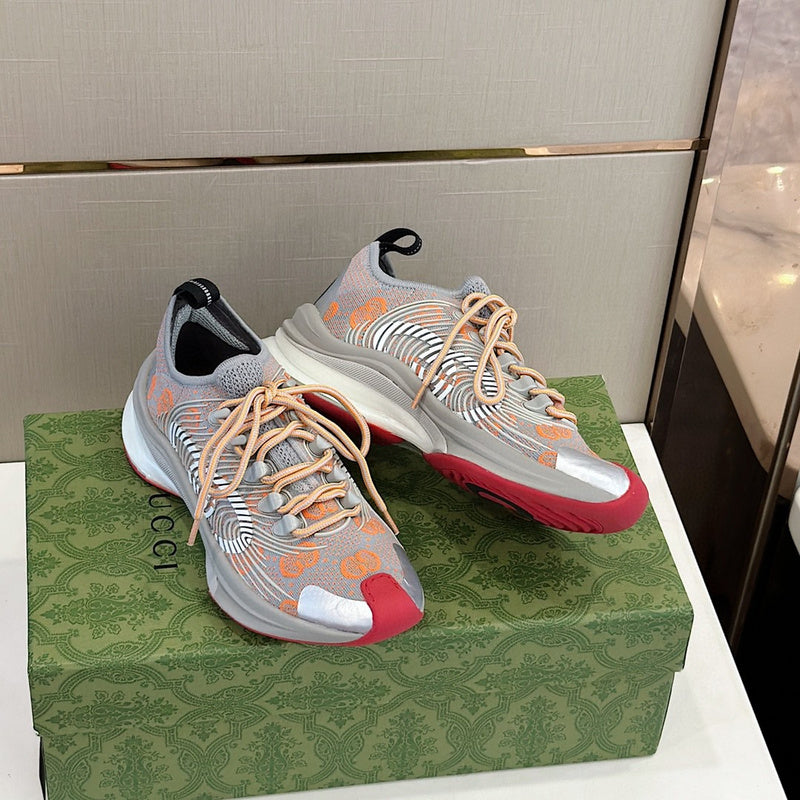 Gucci sneakers detailed view showing premium designer craftsmanship