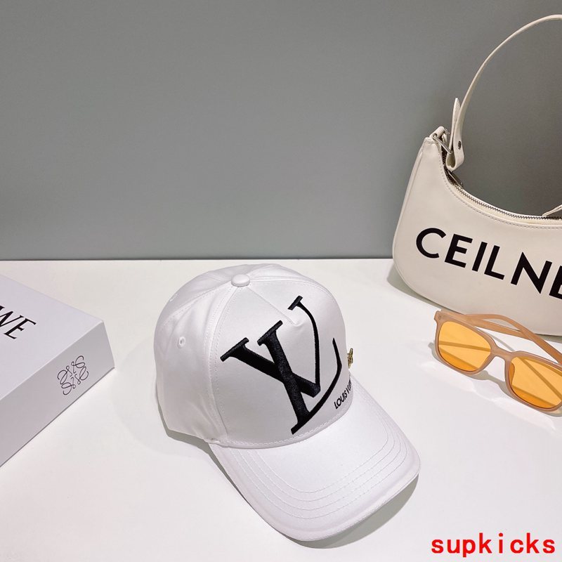 Close-up detail view of Louis Vuitton unisex cap