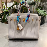Close-up detail of polished bag design