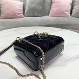 Back view of classic premium women's handbag – women's luxury handbag