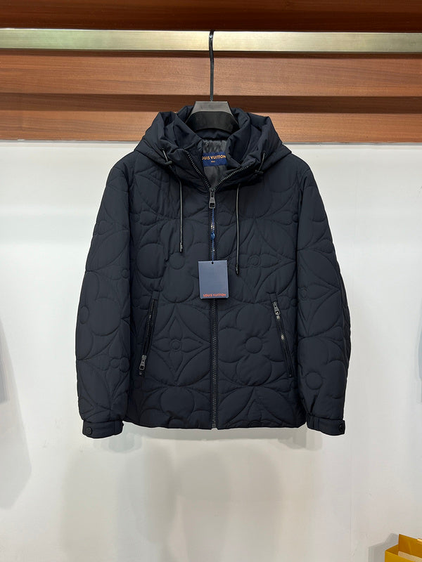 Front view of Louis Vuitton luxury clothing with contemporary cut