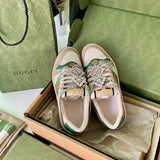 Gucci classic monochrome luxury sneakers view 4 retro runner design