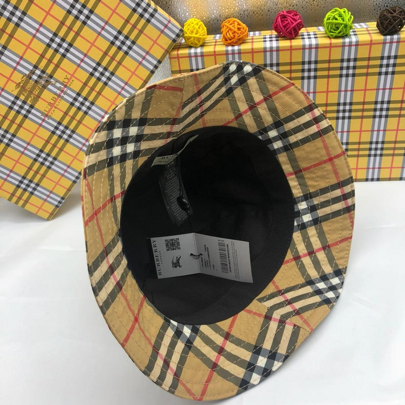 Close-up detail view of Burberry unisex cap