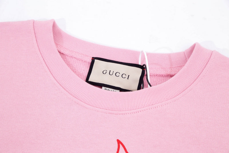 Close-up detail shot of Gucci luxury clothing with streetwear-inspired cut