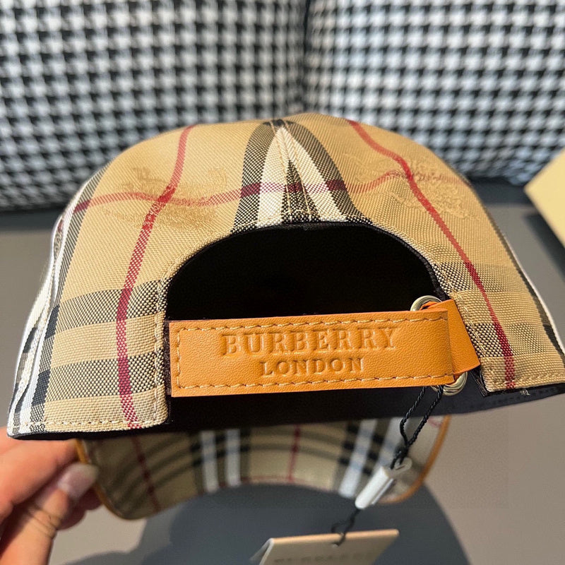 Close-up detail view of Burberry unisex cap