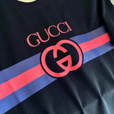 Flat lay presentation of Louis Vuitton cotton t-shirt with signature branding