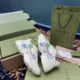 Gucci bold contrast luxury sneakers view 6 breathable knit upper