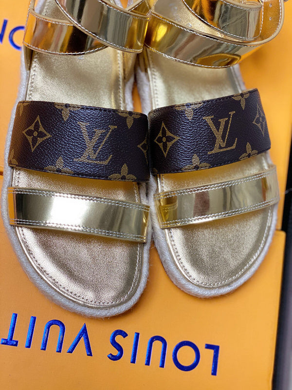 Close-up of Louis Vuitton shoes craftsmanship