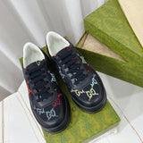 Gucci all-black luxury sneakers view 6 heritage-inspired look