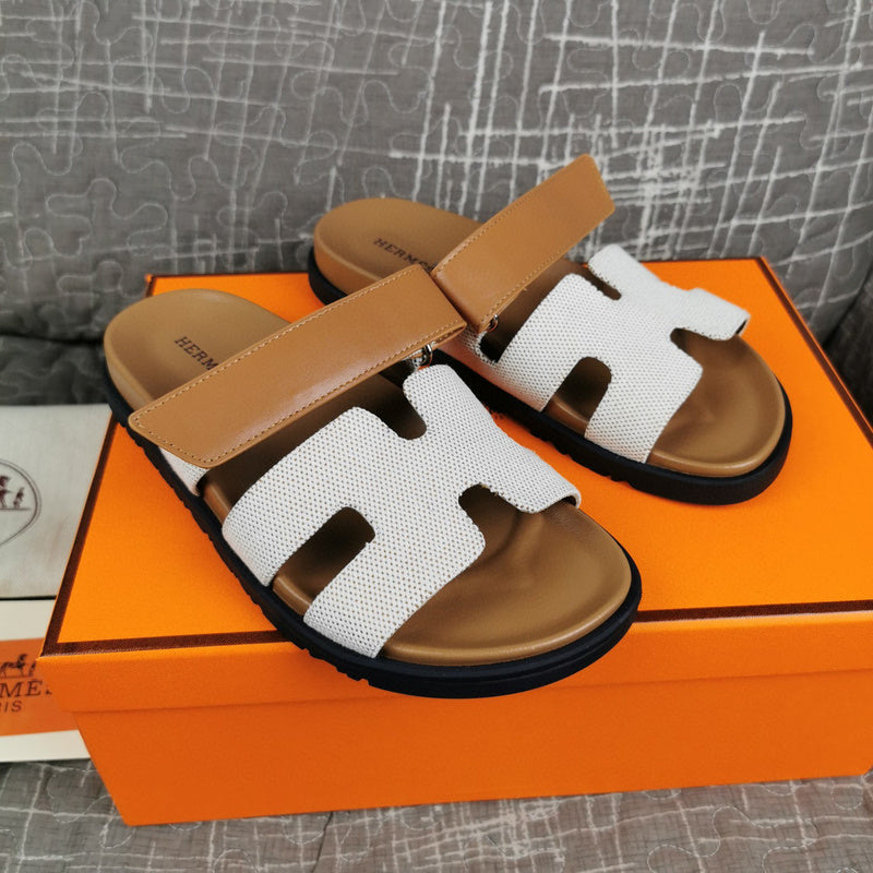 Hermes sandals Style 106 - close-up of premium leather craftsmanship