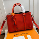 Close-up detail of everyday-luxe signature women's handbag – women's statement bag