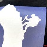 Side profile of Rhude luxury clothing with logo-detail design