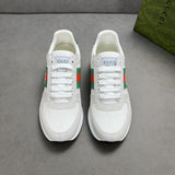 Gucci fresh white-and-black luxury sneakers view 10 breathable knit upper