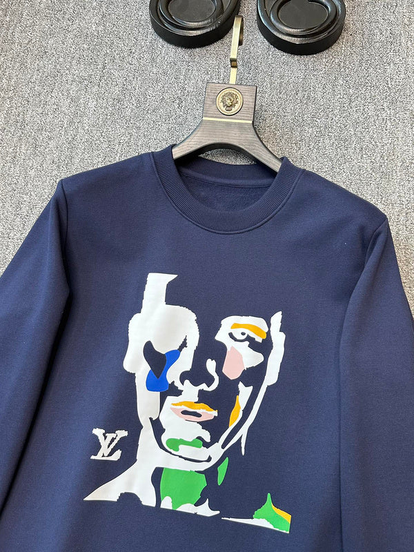 Front view of Louis Vuitton luxury clothing with tailored silhouette